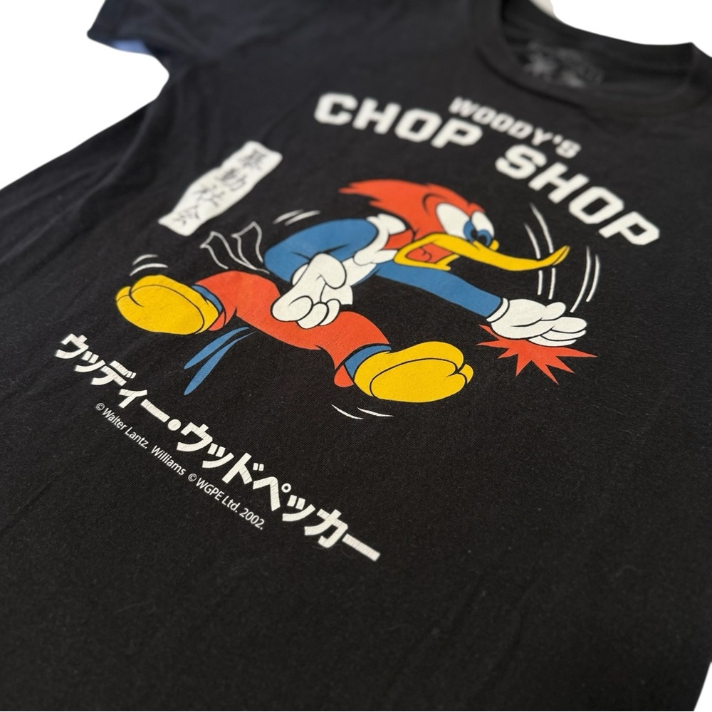 Riot Society Woody's Chop Shop graphic‎ t-shirt Sz. small 100% cotton
